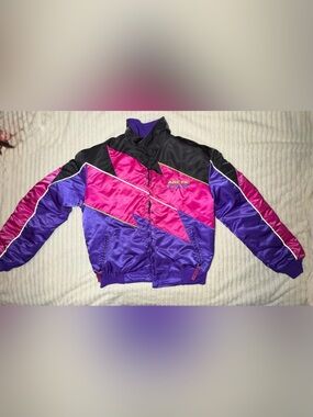 Vintage Arctic Cat Snowmobile Reflective Women’s M Tall Winter Jacket USA Rare